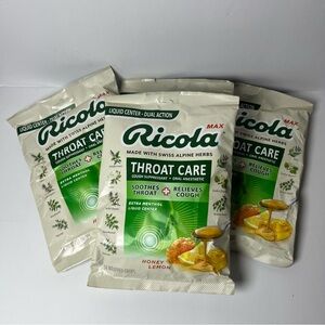 Ricola MAX Throat Care Honey Lemon cough drops (Pack of 4)